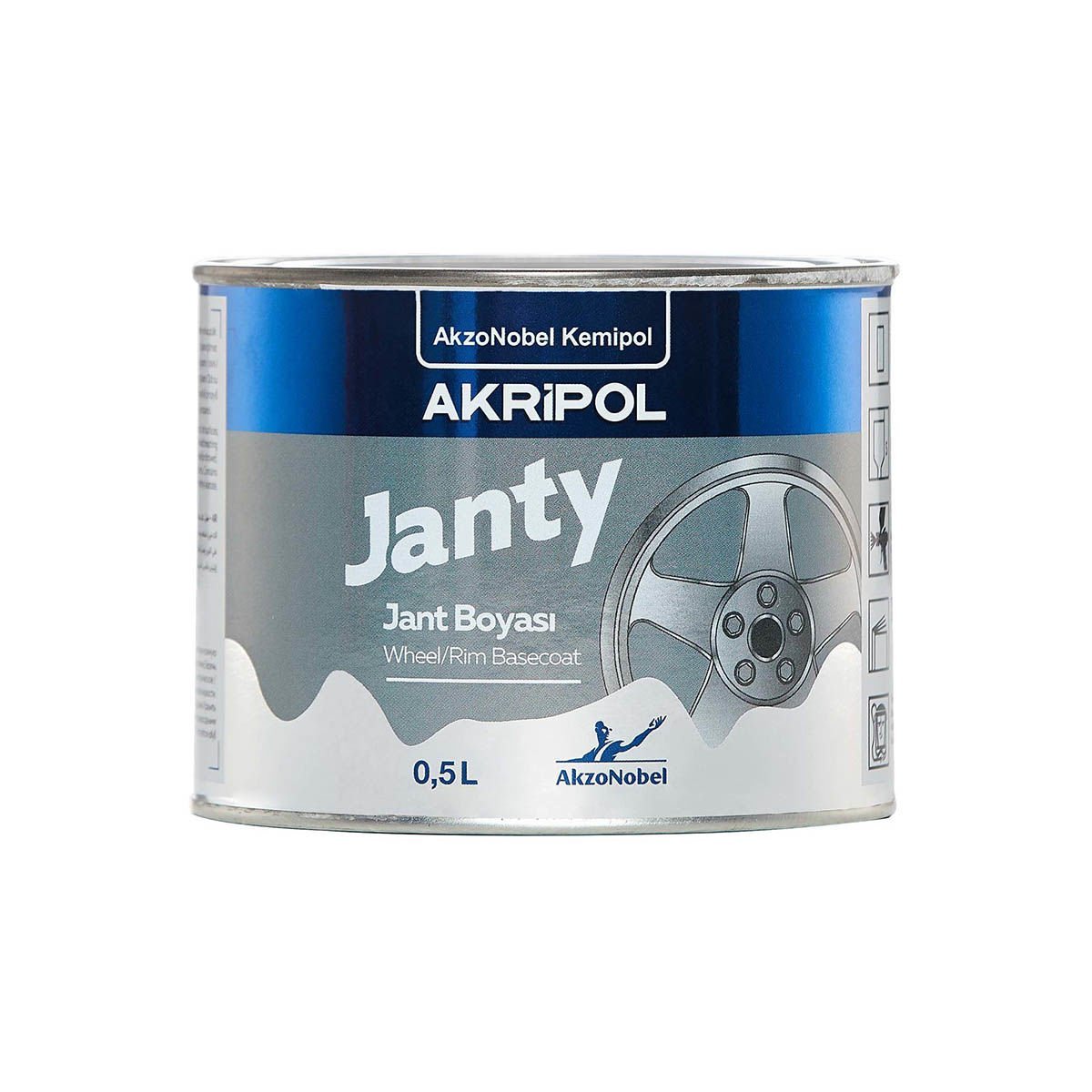 AkzoNobel Akri̇pol Bazkat Janty Jant Boyası 0.5 Litre