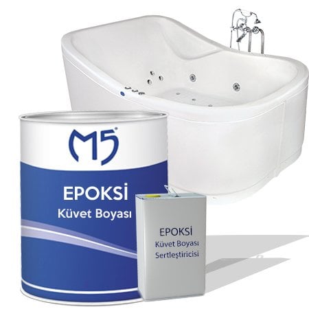 M5 2 Bileşenli Özel Formüle Epoksi Küvet Boyası 1,25 Kg
