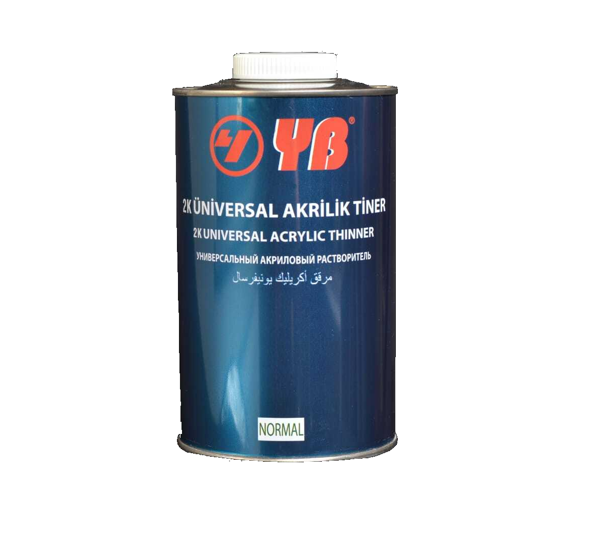 YB 2K Üniversal Akrilik Tiner Normal 1 Litre