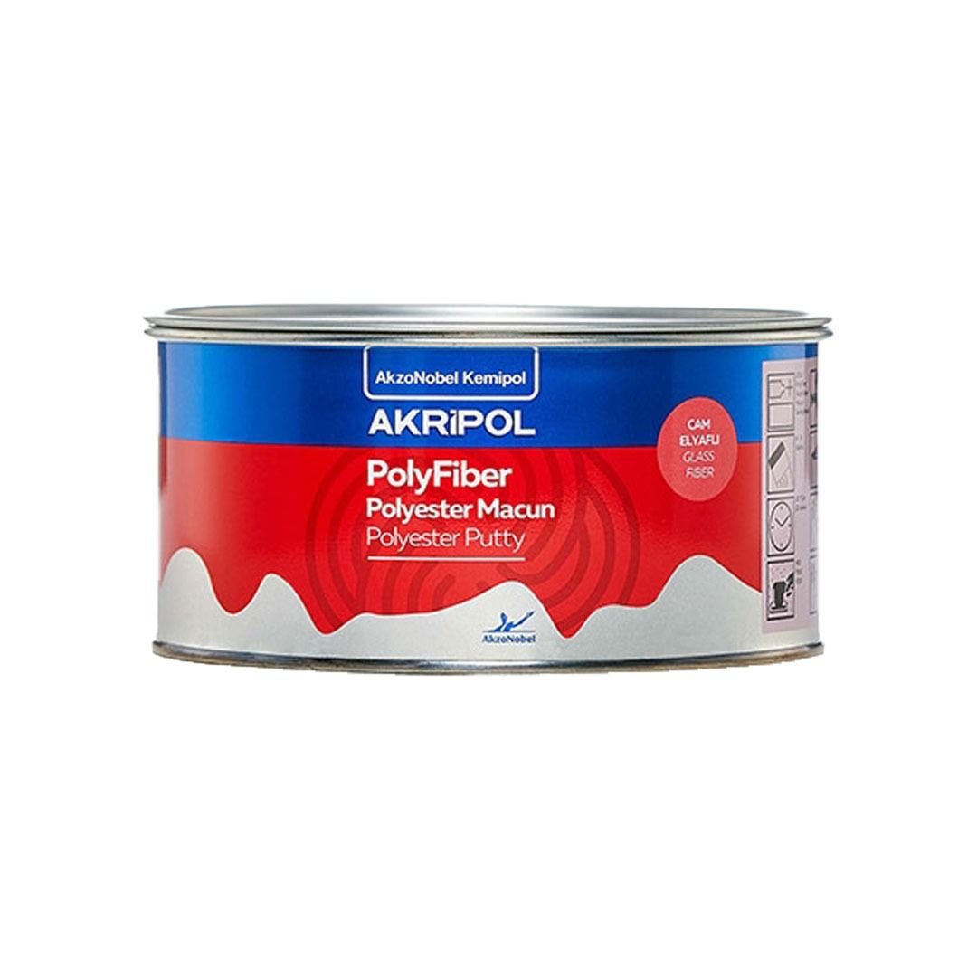 AkzoNobel Akripol Polyfiber Elyaflı Fiber Macun Sarı 1/1 900 Gram