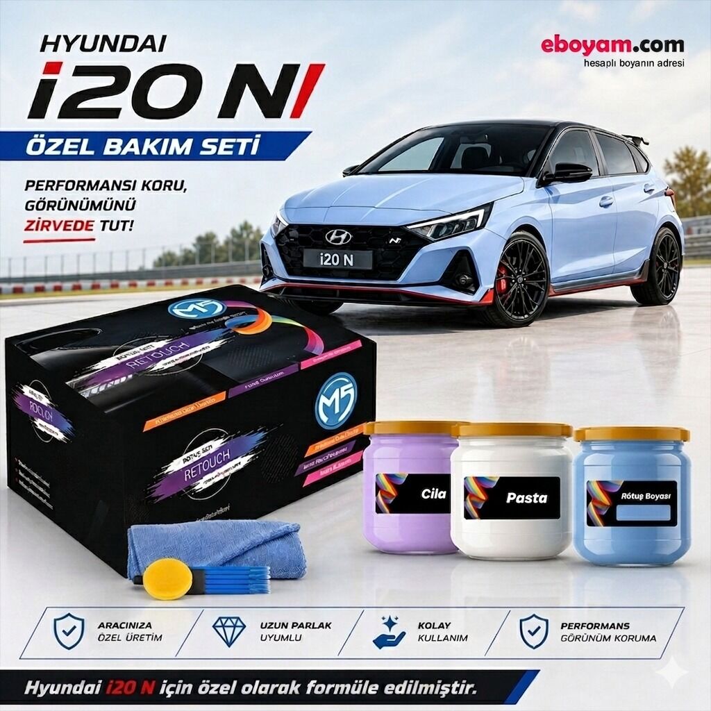 Hyundai i20N 5XF-NRR-PGY N Performans Mavisi Rötuş Boyası Seti M5 ReTouch Baz