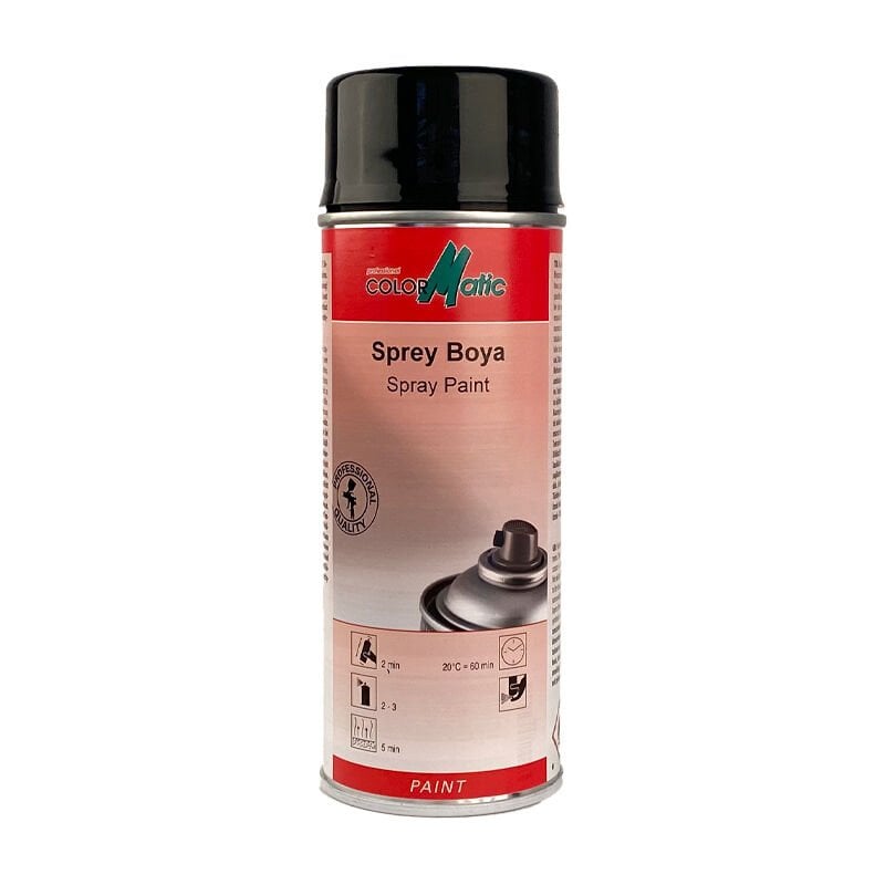 Colormatic Akrilik Sprey Boya Parlak Siyah Ral 9005 400ml