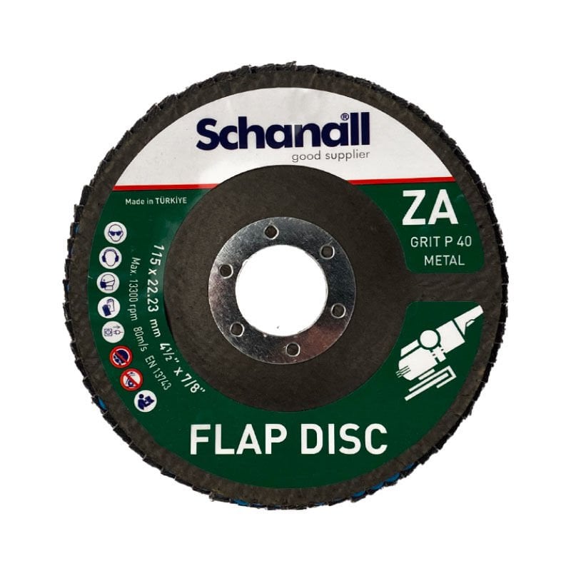 Schanall Zirkonyum Oksit Flap Disk Zımpara P40