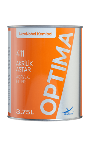 AkzoNobel Optima 411 Akrilik Astar Koyu Gri GL 3,75 Litre