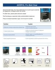 AkzoNobel Akripol 2k Akrilik Mat Vernik 1 Litre