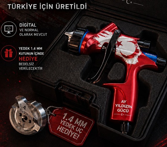 DEVİLBİSS DV1-B ÜSTTEN DEPO PLUS BOYA TABANCASI 1,3MM (ÖZEL TASARIM)