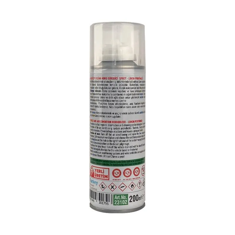 MxS Koku Bombası Araç Klima Koku Giderici Limon Kokulu 200 ml 2