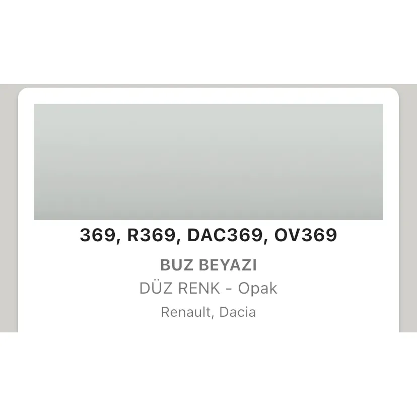 Renault Clio Buz Beyazı 369 Rötuş Boyası Seti M5 ReTouch Düz 2