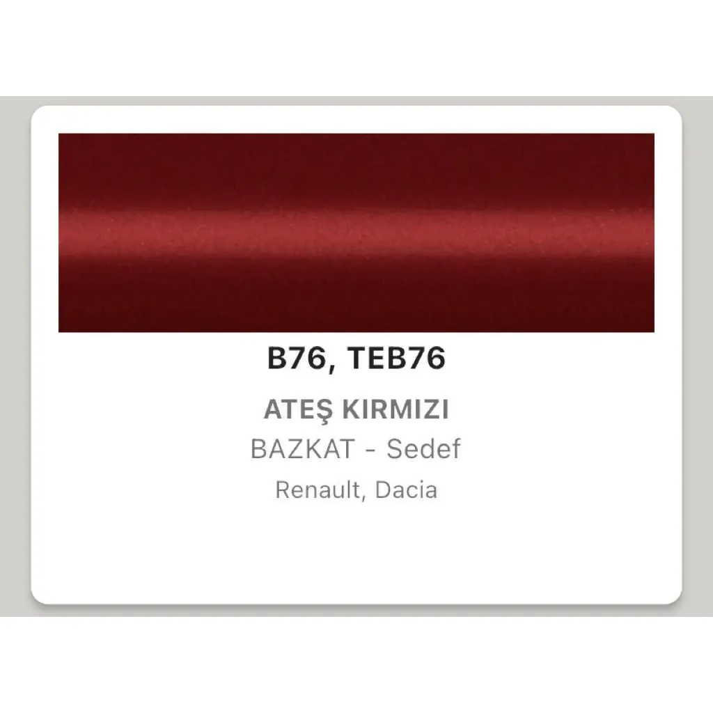 Renault Captur Ateş Kırmızı B76 Rötuş Boyası Seti M5 ReTouch Baz 2
