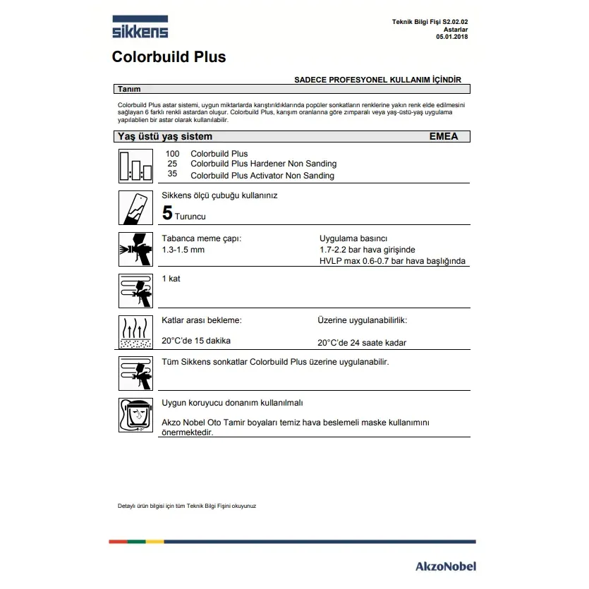 AkzoNobel Sikkens Colorbuild Plastic Additive Plastik Astar Dönüştürücü 1 Litre 3