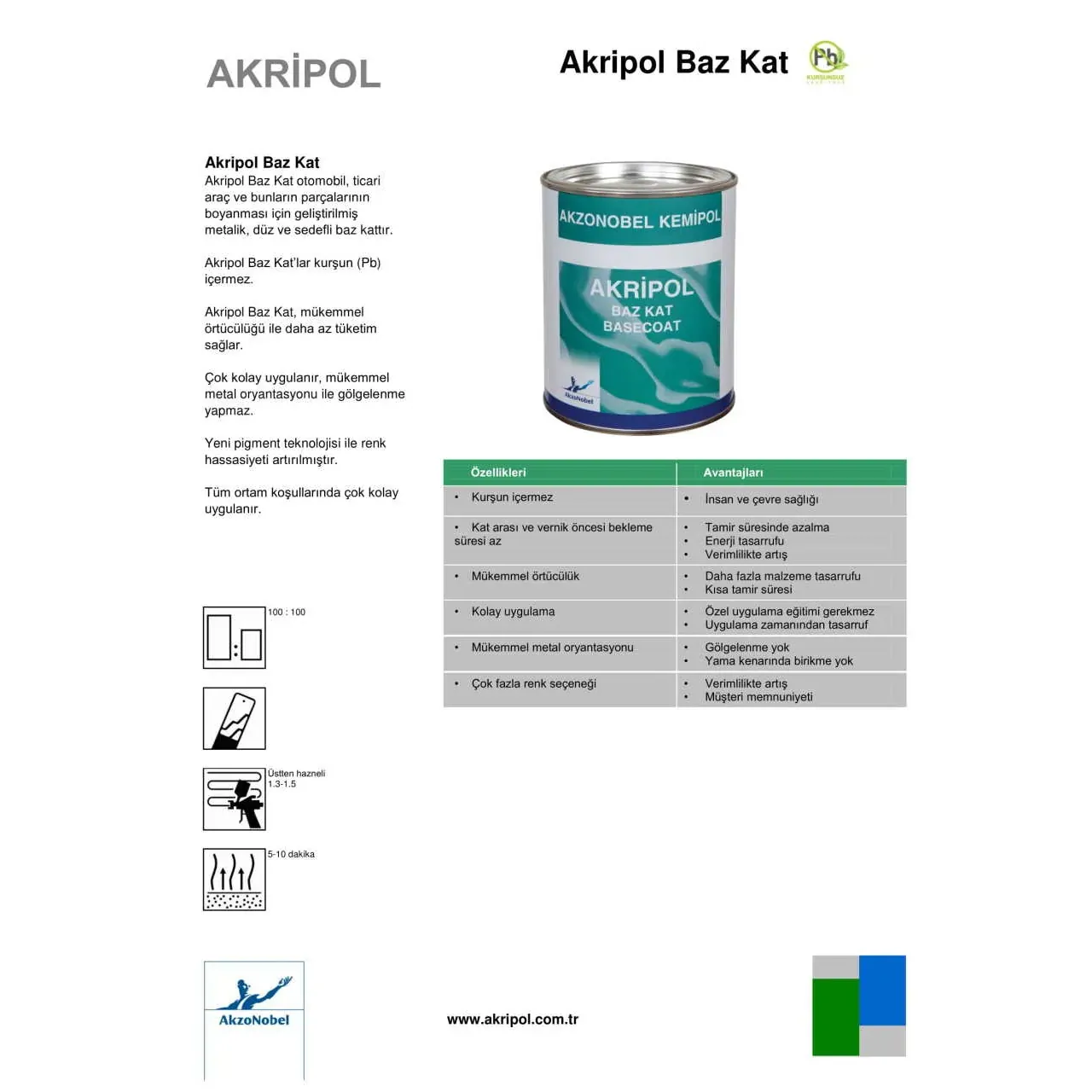AkzoNobel Akri̇pol Bazkat TOYOTA 209 SİYAH Akri̇li̇k Sonkat Oto Boyası 1 Litre 2