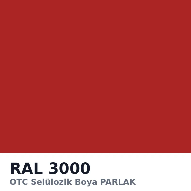 OTC Selülozik Boya PARLAK 18kg RAL3000