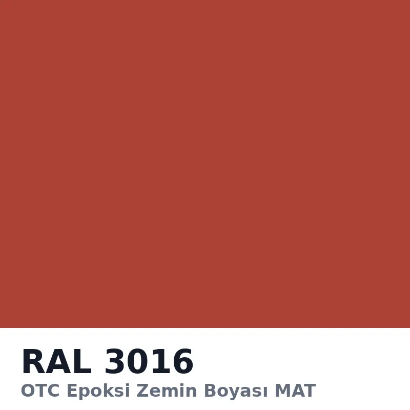 OTC Epoksi Zemin Boyası MAT 21kg + 3kg Takım RAL3016