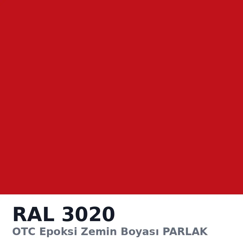 OTC Epoksi Zemin Boyası PARLAK 20kg + 4kg Takım RAL3020