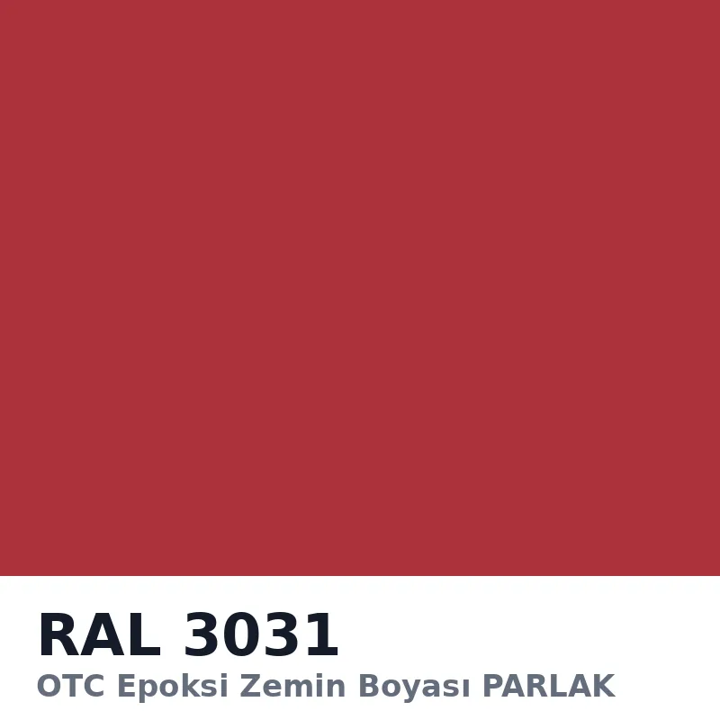 OTC Epoksi Zemin Boyası PARLAK 20kg + 4kg Takım RAL3031
