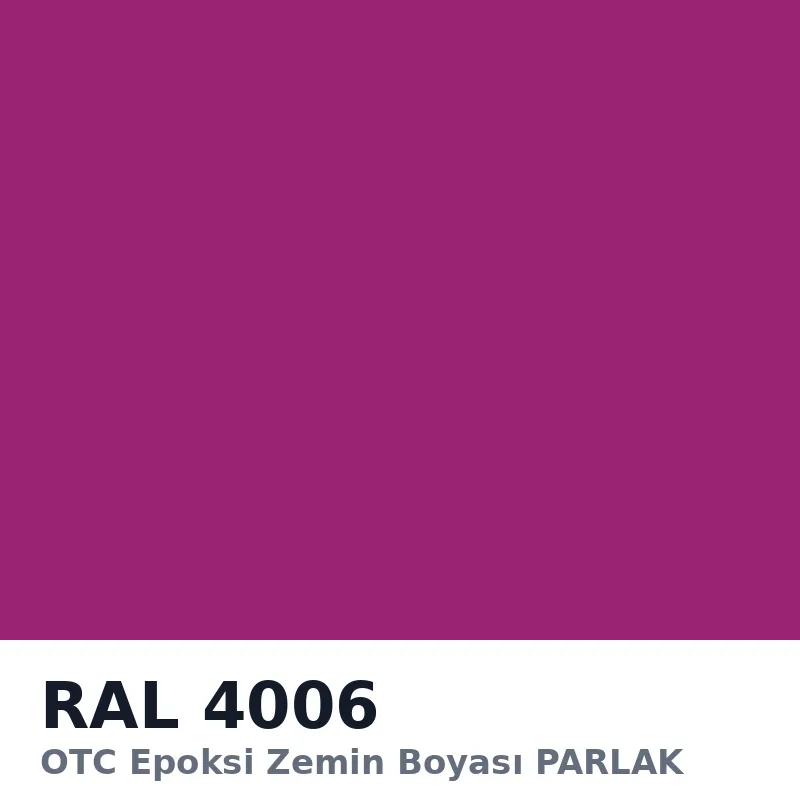 OTC Epoksi Zemin Boyası PARLAK 20kg + 4kg Takım RAL4006