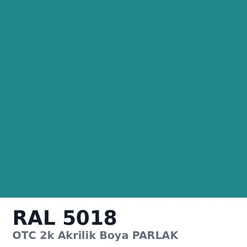 OTC 2k Akrilik Boya PARLAK 16 Kg RAL5018